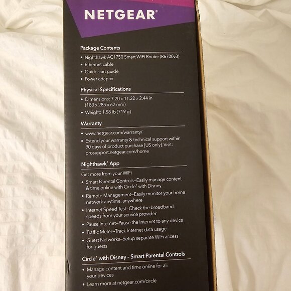 Netgear Nighthawk AC1750 Wifi Router - R6700 - Picture 3 of 10